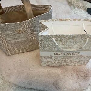 CD GOLD SPRAKLE SMALL TOTE WITH GIFT BAG